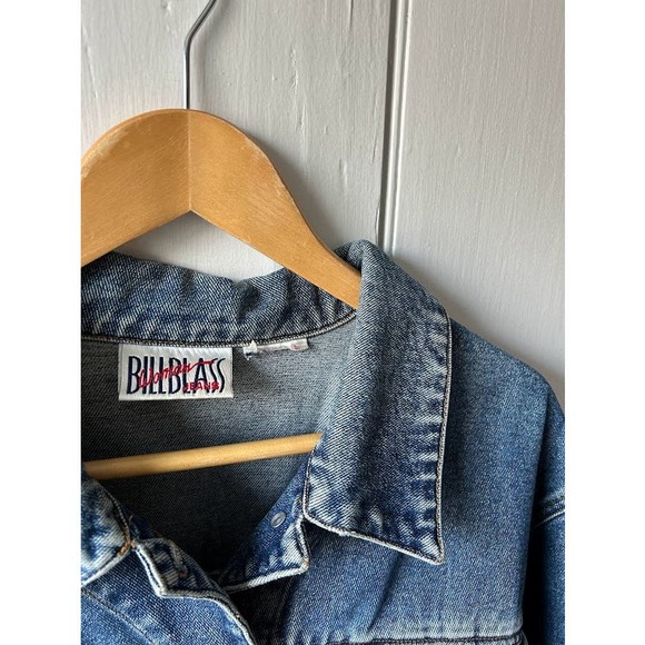 Vintage 90s Bill Blass denim jean jacket M/L? - Picture 3 of 13